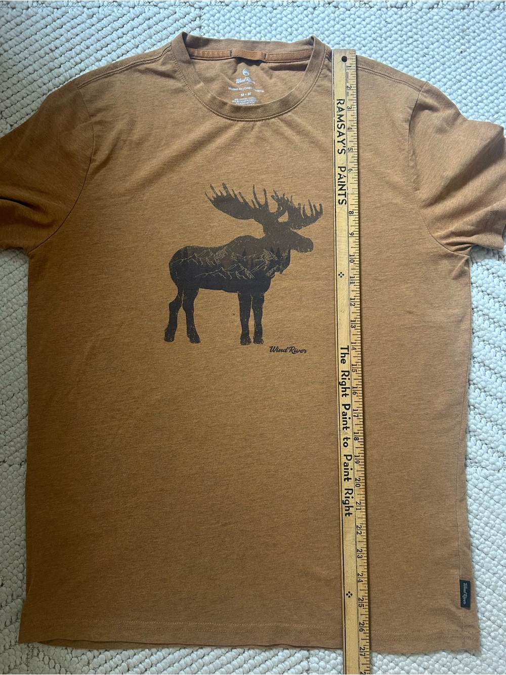 WindRiver Men's Brown Graphic Moose Short Sleeve Tee